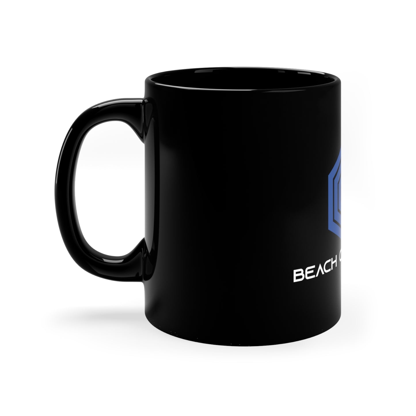 Beach Corporate Black Mug 11 Oz.