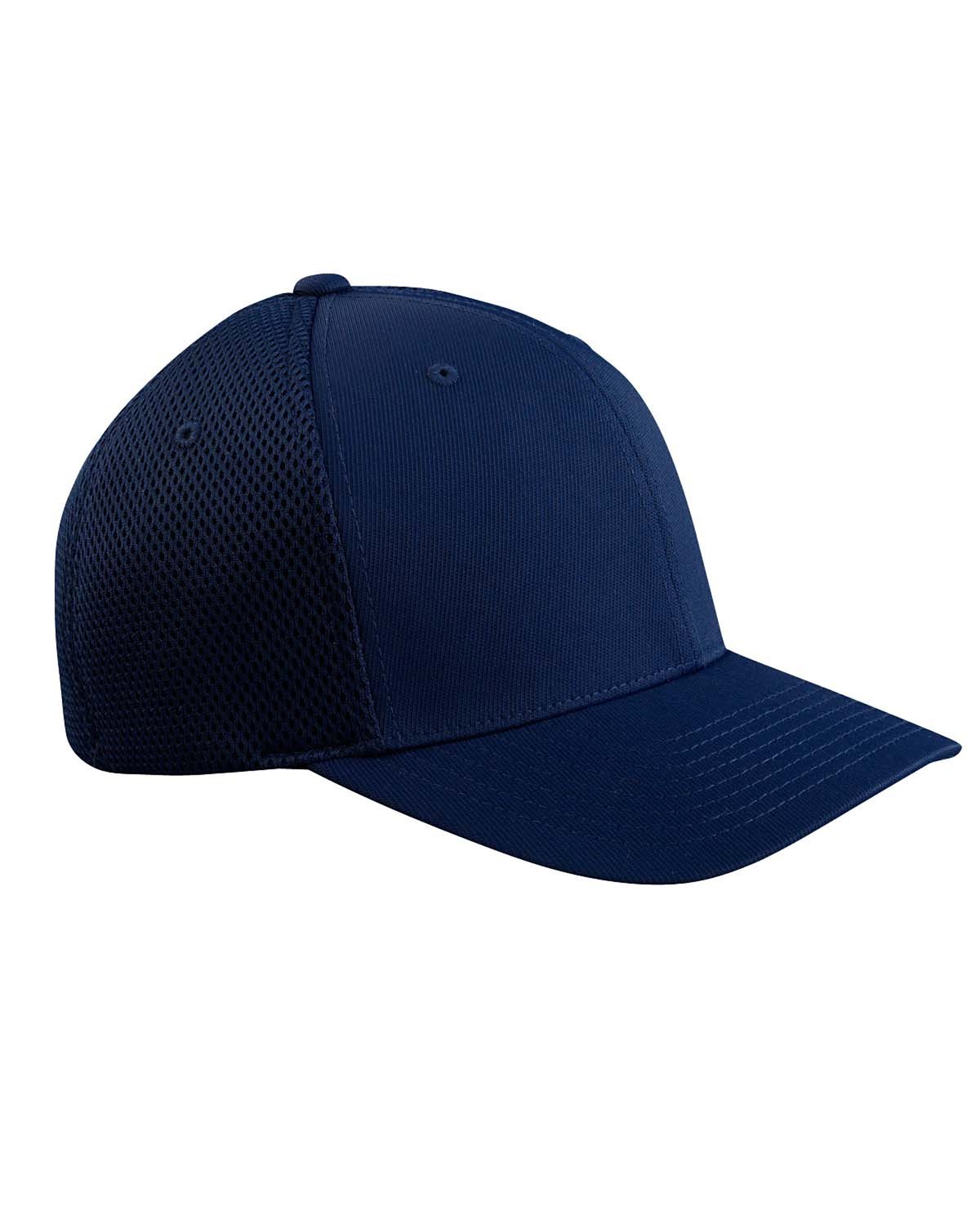 blue Yupoong 6533 Flexfit Adult Ultrafibre and Airmesh Cap