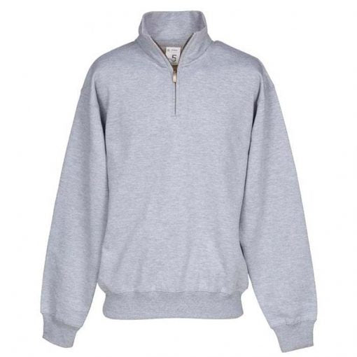 Quarter Zip Cadet Collar Sweatshirt