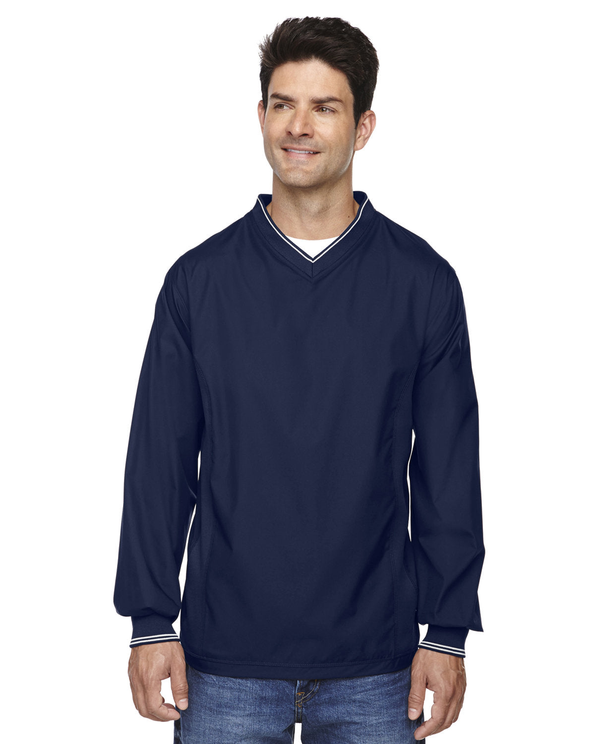 Adult V-Neck Unlined Wind Shirt