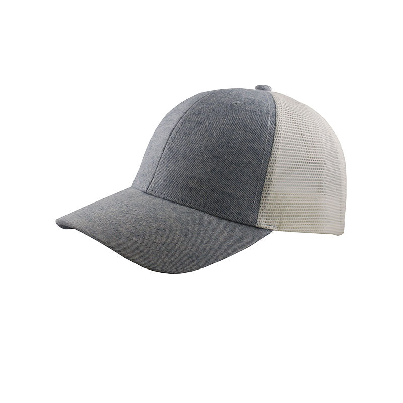 Premium Two-Tone Heather Cotton Trucker Cap