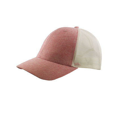 Premium Two-Tone Heather Cotton Trucker Cap