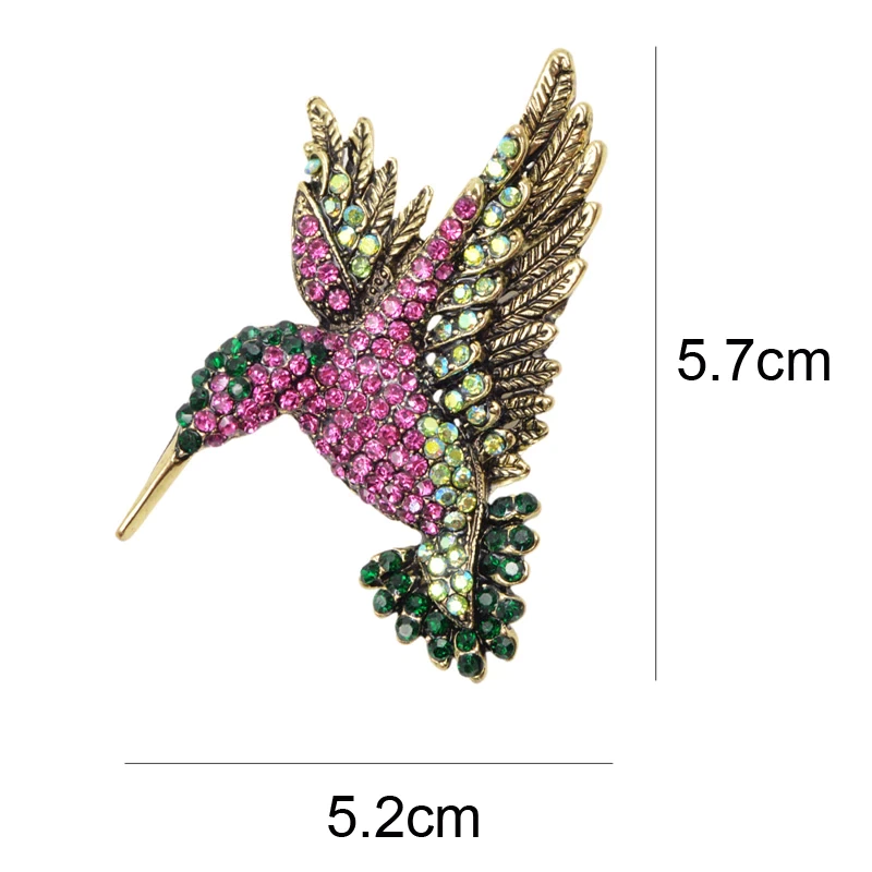 Hummingbird Rhinestone Booch