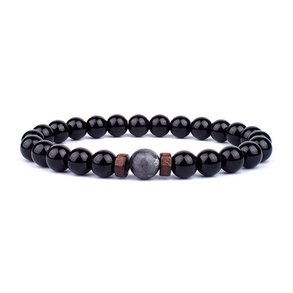 Mens Beaded Bracelets Lava Rock Stone Beads Bracelet