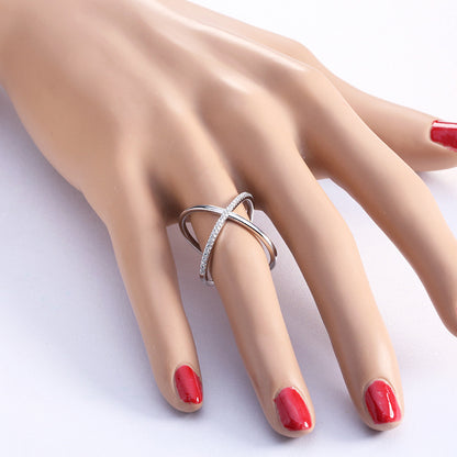 Criss Cross Sterling Silver Rings