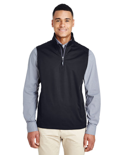 Core 365 Men's Techno Lite Three-Layer Knit Tech-Shell Quarter-Zip Vest