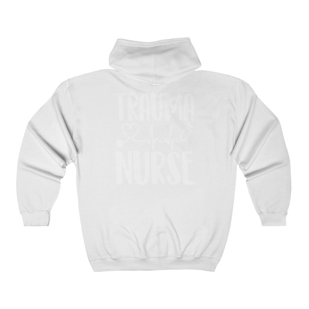 Trauma Nurse Unisex  Full Zip Hooded Sweatshirt