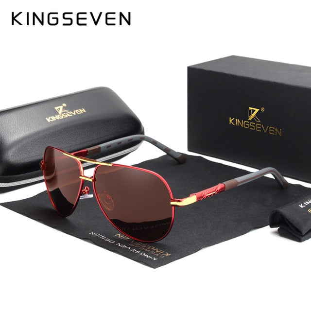 KINGSEVEN Vintage Aluminum Polarized Sunglasses