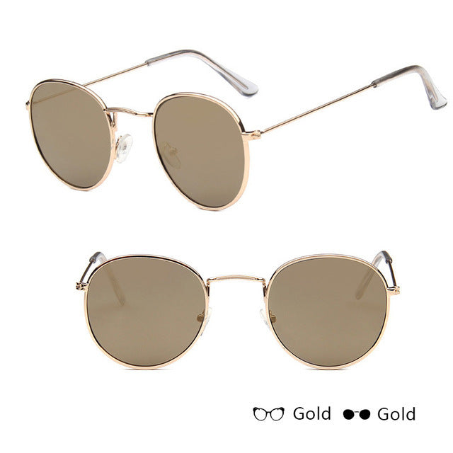 Round Mirrored Sunglasses Ladies