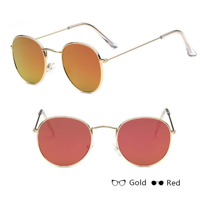 Round Mirrored Sunglasses Ladies