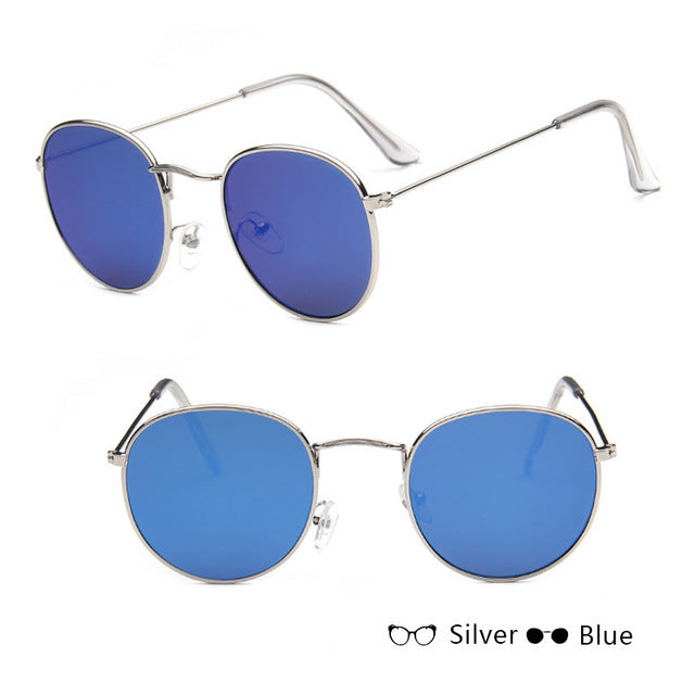 Round Mirrored Sunglasses Ladies