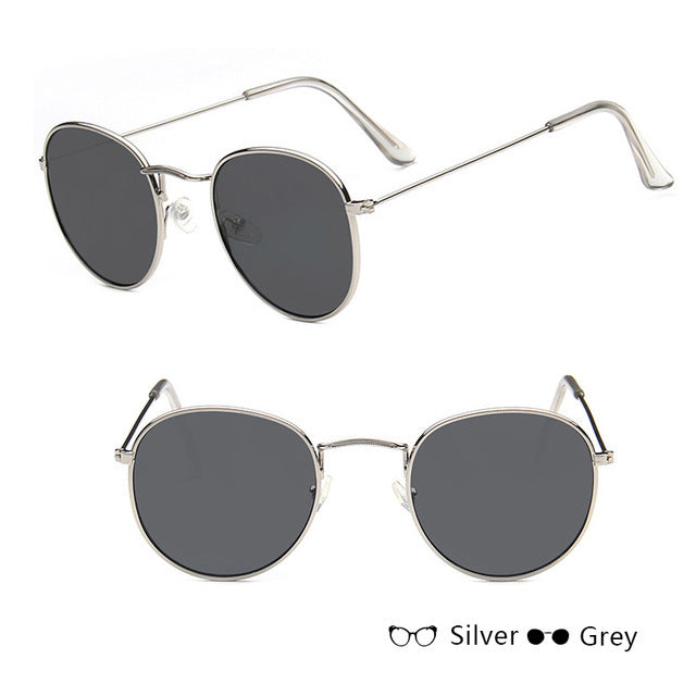 Round Mirrored Sunglasses Ladies