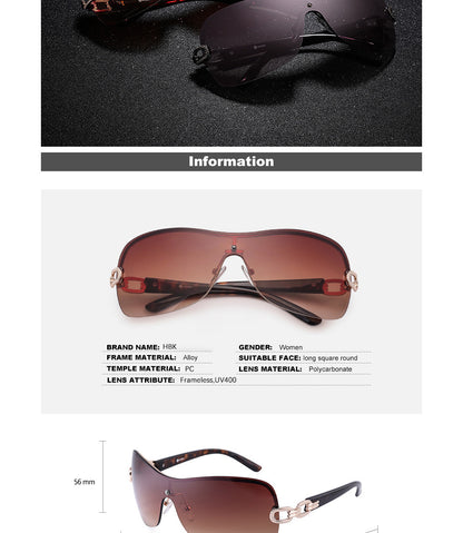 Ladies European Oversized Gradient Sunglasses Women UV400