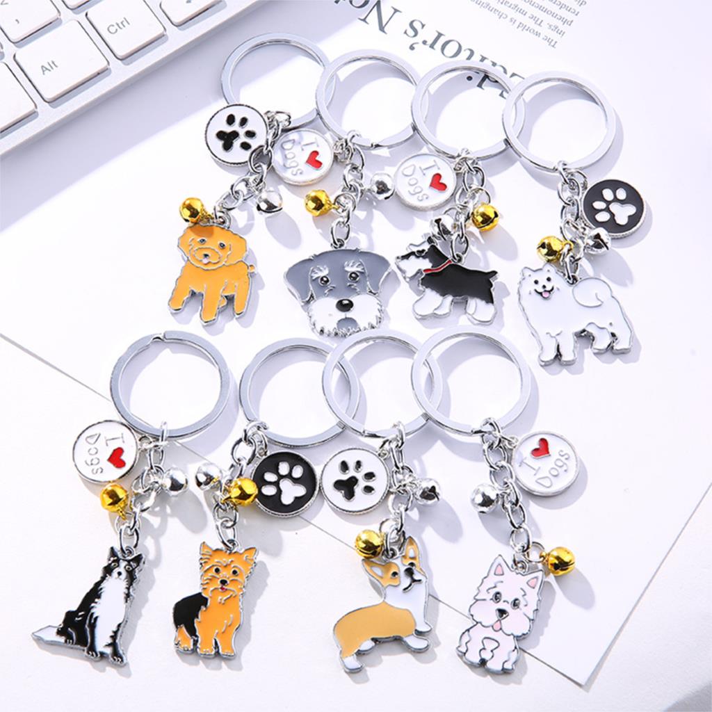 Dog Keychain Pendant With Customized Dog Breed