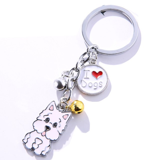 Dog Keychain Pendant With Customized Dog Breed