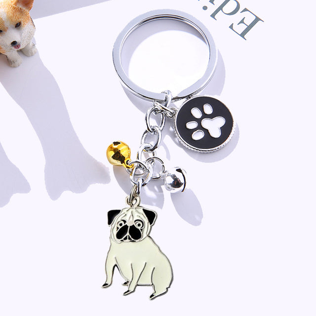 Dog Keychain Pendant With Customized Dog Breed