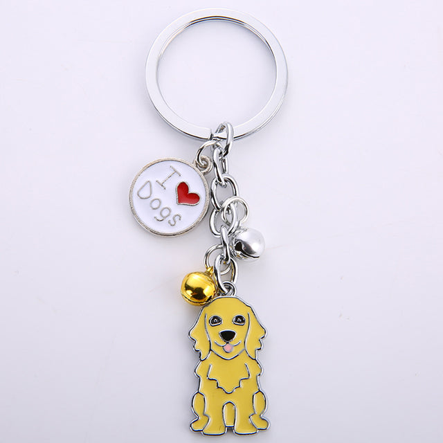 Dog Keychain Pendant With Customized Dog Breed