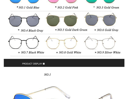 Classic Vintage Metal Frame Sunglasses UV400