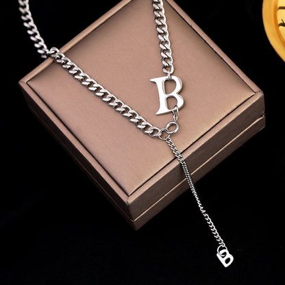 Woman Stylish Letter Pendant Necklace Chain