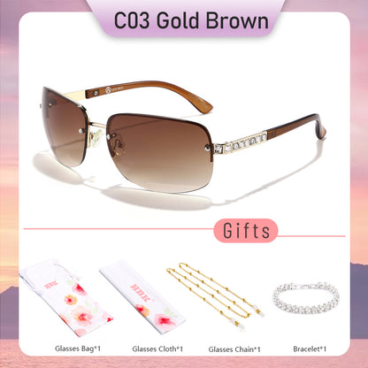 Ladies European Oversized Gradient Sunglasses Women UV400