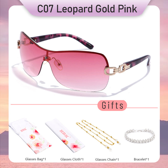 Ladies European Oversized Gradient Sunglasses Women UV400